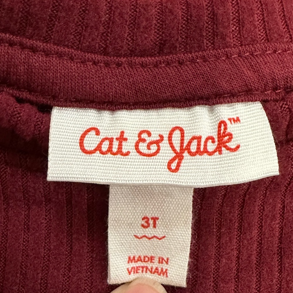 NWT Cat & Jack Rib Ruffle Tees - size 3T - Picture 7 of 9